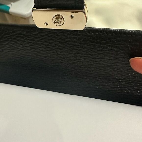NEW Gucci interlock black leather wallet on chain - Picture 9 of 11